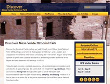 Tablet Screenshot of discovermesaverde.com